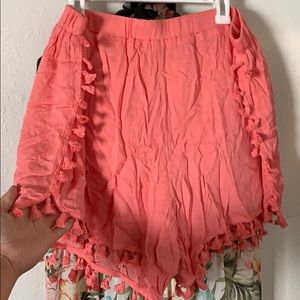 NWT Lane Bryant Coral Tassel Shorts 18/20